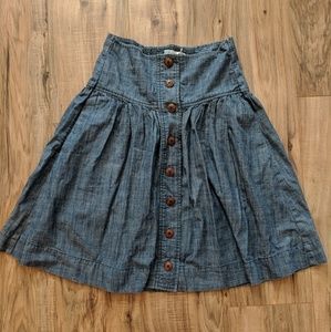 Kimchi Blue button down denim skirt
